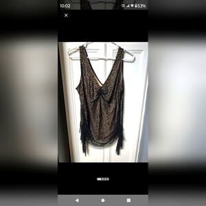 Women's Night Way Beaded Heavy Tank Tops (PXL)